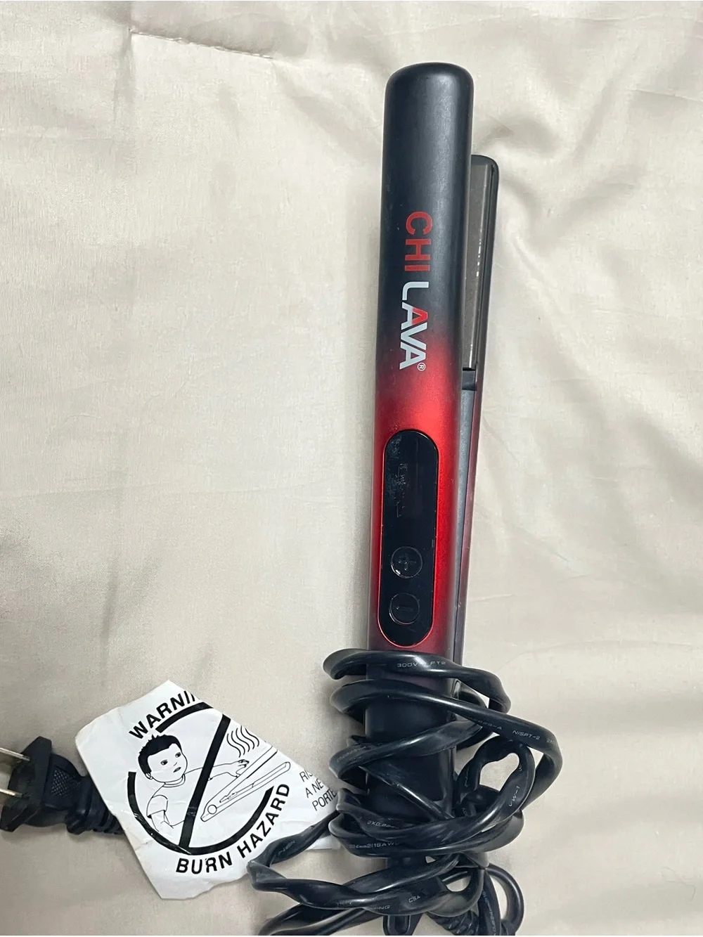 CHI LAVA Red Ceramic Hair Straightener - Sleek Styling Flat Iron